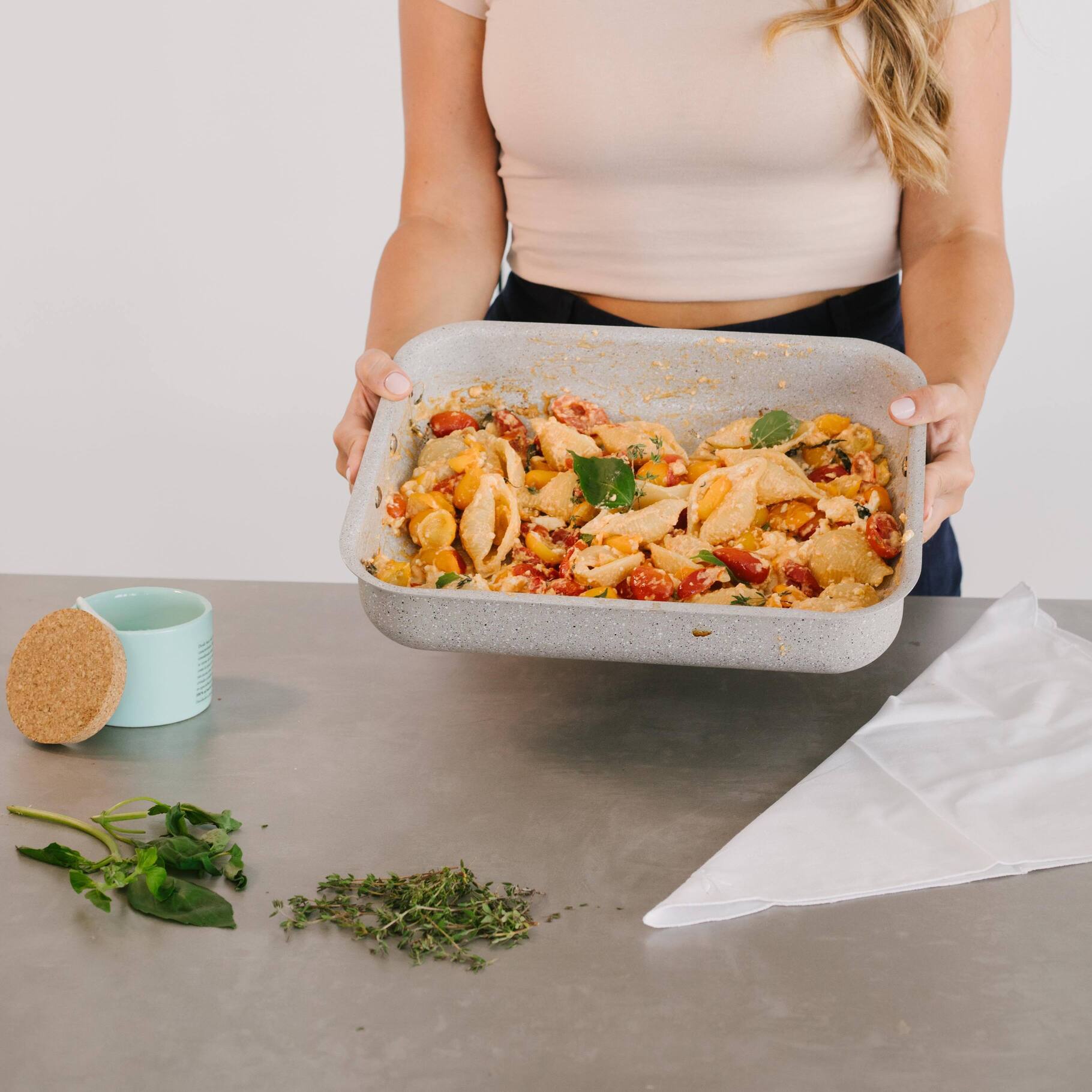 PASTA, FETA E POMODORINI